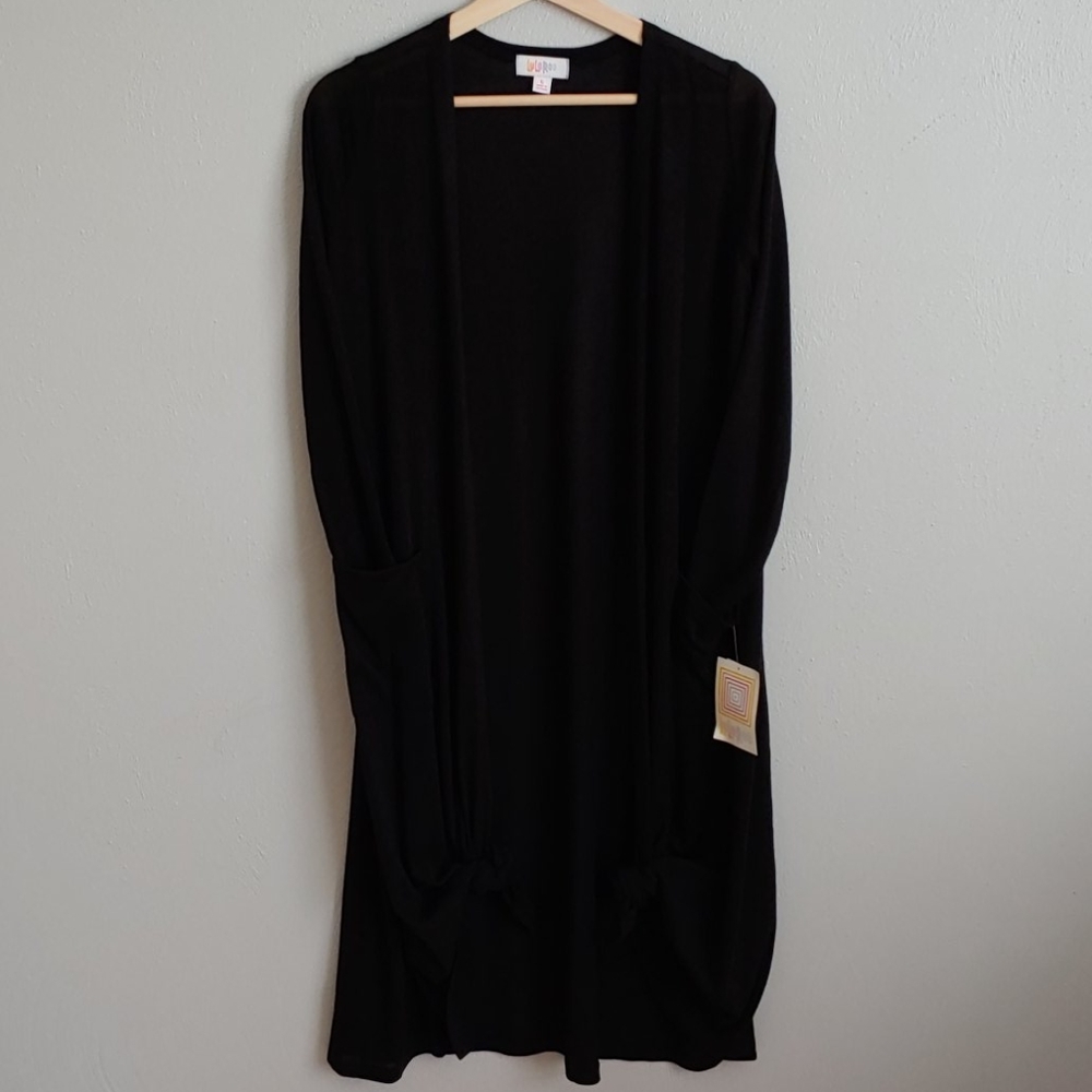 NWT LuLaRoe Solid Black Sarah Duster Cardigan